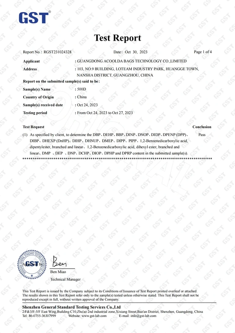 25P - test report
