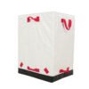 DSC01924 Corporate Custom White PP Woven Logistics Bags with Reinforced Red Webbing | 181L Express Parcel Sacks for Global Courier Distribution | High-Capacity Durable Wholesale Delivery Sacks