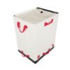 DSC01931 Corporate Custom White PP Woven Logistics Bags with Reinforced Red Webbing | 181L Express Parcel Sacks for Global Courier Distribution | High-Capacity Durable Wholesale Delivery Sacks