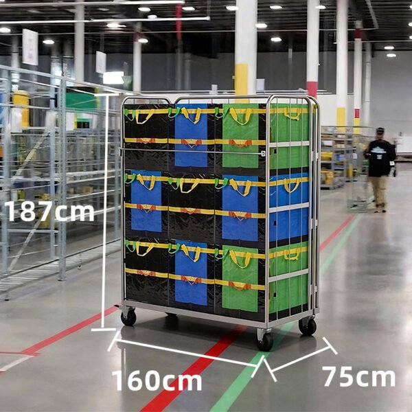 Heavy-Duty Logistics Roll Cage | Foldable & Nestable Warehouse Roll Container for B2B Bulk Orders | DeliverKingdom Quality Guaranteed_image_1 Heavy-Duty Logistics Roll Cage | Foldable & Nestable Warehouse Roll Container for Business Bulk Orders | ASORTINGBAG Quality Guaranteed