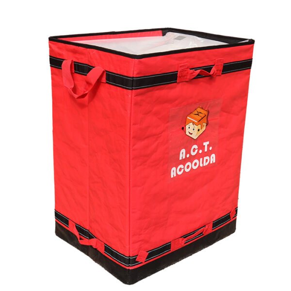 Red Parcel Delivery Bag for Priority Logistics | 8-Handle Reinforced Courier Carrier with Load-Bearing Bottom Board | ASORTINGBAG_image_1 Red Parcel Delivery Bag for Priority Logistics | 8-Handle Reinforced Courier Carrier with Load-Bearing Bottom Board | ASORTINGBAG