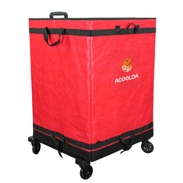 Red Collapsible Parcel Bags with Trolley Attachment Heavy Duty Logistics Carrier Bags Large and Small Size Van Organizer Bags with Tie-Down Straps for Warehouse Roll Cages and Courier Last-Mile Delivery_image_5 Red Collapsible Parcel Bags with Trolley Attachment Heavy Duty Logistics Carrier Bags Large and Small Size Van Organizer Bags with Tie-Down Straps for Warehouse Roll Cages and Courier Last-Mile Delivery