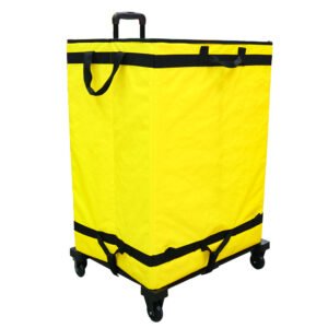Yellow Collapsible Parcel Bags with Trolley Attachment Logistics Carrier Bags Large and Small Size with Tie-Down Straps for Warehouse Roll Cages and Courier Last-Mile Delivery_image_1 Yellow Collapsible Parcel Bags with Trolley Attachment Logistics Carrier Bags Large and Small Size with Tie-Down Straps for Warehouse Roll Cages and Courier Last-Mile Delivery