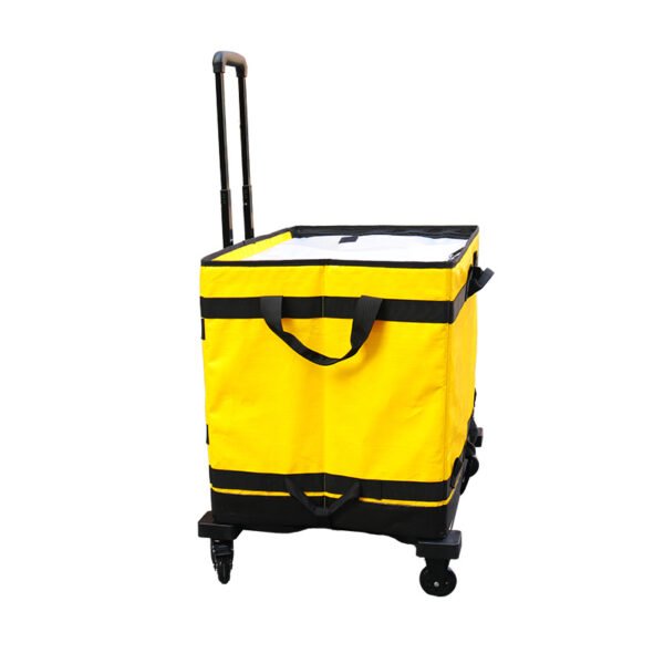 Yellow Parcel Sorter Bags with Integrated Mesh Cargo Pocket and Rolling Dolly Trolley Heavy Duty Moving Carrier for Warehouse Logistics Cage Collapsible Distribution Sacks with Tie-Down Straps for E-commerce Fleet Manifests_image_5 Yellow Parcel Sorter Bags with Integrated Mesh Cargo Pocket and Rolling Dolly Trolley Heavy Duty Moving Carrier for Warehouse Logistics Cage Collapsible Distribution Sacks with Tie-Down Straps for E-commerce Fleet Manifests