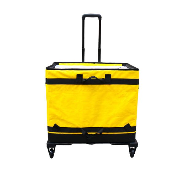 Yellow Parcel Sorter Bags with Integrated Mesh Cargo Pocket and Rolling Dolly Trolley Heavy Duty Moving Carrier for Warehouse Logistics Cage Collapsible Distribution Sacks with Tie-Down Straps for E-commerce Fleet Manifests_image_3 Yellow Parcel Sorter Bags with Integrated Mesh Cargo Pocket and Rolling Dolly Trolley Heavy Duty Moving Carrier for Warehouse Logistics Cage Collapsible Distribution Sacks with Tie-Down Straps for E-commerce Fleet Manifests