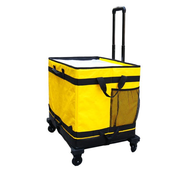 Yellow Parcel Sorter Bags with Integrated Mesh Cargo Pocket and Rolling Dolly Trolley Heavy Duty Moving Carrier for Warehouse Logistics Cage Collapsible Distribution Sacks with Tie-Down Straps for E-commerce Fleet Manifests_image_2 Yellow Parcel Sorter Bags with Integrated Mesh Cargo Pocket and Rolling Dolly Trolley Heavy Duty Moving Carrier for Warehouse Logistics Cage Collapsible Distribution Sacks with Tie-Down Straps for E-commerce Fleet Manifests