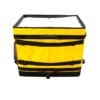Yellow Amazon-style Short Sorter Parcel DTS Bags with Side Mesh Pocket Heavy Duty Collapsible Logistics Carrier Sacks