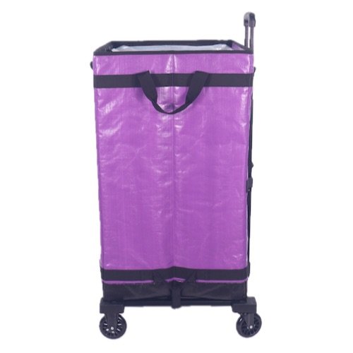 Purple Collapsible Parcel Bags with Integrated Trolley Handle Rolling Logistics Carrier Bags Amazon-Style Courier Delivery Bags Large Size Bulk Sorting Sacks with Cage Straps_image_4 Purple Collapsible Parcel Bags with Integrated Trolley Handle Rolling Logistics Carrier Bags Amazon-Style Courier Delivery Bags Large Size Bulk Sorting Sacks with Cage Straps