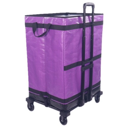 Purple Collapsible Parcel Bags with Integrated Trolley Handle Rolling Logistics Carrier Bags Amazon-Style Courier Delivery Bags Large Size Bulk Sorting Sacks with Cage Straps_image_5 Purple Collapsible Parcel Bags with Integrated Trolley Handle Rolling Logistics Carrier Bags Amazon-Style Courier Delivery Bags Large Size Bulk Sorting Sacks with Cage Straps