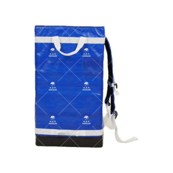 High-Profile Convertible Courier Sorting Backpack with Integrated Shoulder Straps and Reflective Safety Bands for Multi-Tier Van Shelving and Pedestrian Logistics