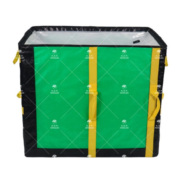Low-Profile Commercial Delivery Totes with Semi-Rigid Foldable Structure and Multi-Directional Handles for Low-Clearance Fleet Vehicle Shelving Systems_image_1 Low-Profile Commercial Delivery Totes with Semi-Rigid Foldable Structure and Multi-Directional Handles for Low-Clearance Fleet Vehicle Shelving Systems