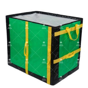 Low-Profile Commercial Delivery Totes with Semi-Rigid Foldable Structure and Multi-Directional Handles for Low-Clearance Fleet Vehicle Shelving Systems_image_2 Low-Profile Commercial Delivery Totes with Semi-Rigid Foldable Structure and Multi-Directional Handles for Low-Clearance Fleet Vehicle Shelving Systems