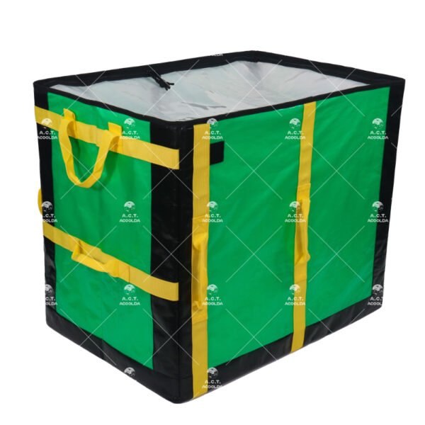 Low-Profile Commercial Delivery Totes with Semi-Rigid Foldable Structure and Multi-Directional Handles for Low-Clearance Fleet Vehicle Shelving Systems_image_4 Low-Profile Commercial Delivery Totes with Semi-Rigid Foldable Structure and Multi-Directional Handles for Low-Clearance Fleet Vehicle Shelving Systems