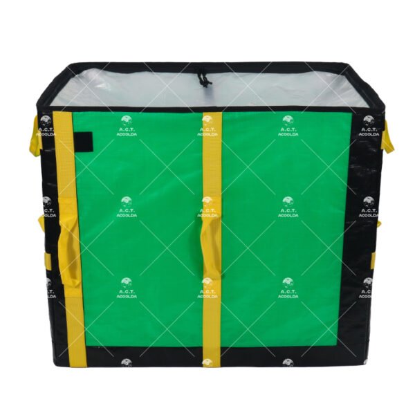 Low-Profile Commercial Delivery Totes with Semi-Rigid Foldable Structure and Multi-Directional Handles for Low-Clearance Fleet Vehicle Shelving Systems_image_5 Low-Profile Commercial Delivery Totes with Semi-Rigid Foldable Structure and Multi-Directional Handles for Low-Clearance Fleet Vehicle Shelving Systems