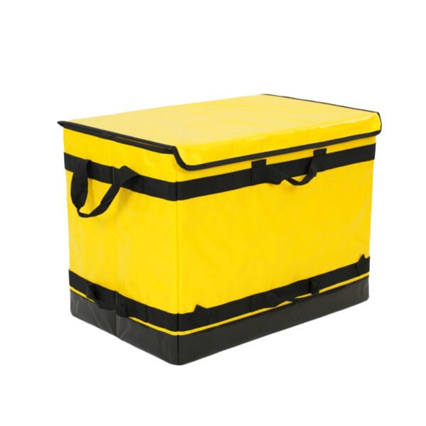 Standardized 108L Collapsible Logistics Sorting Totes with Double-Slider Nylon Zipper and Rectangular Footprint for Commercial Distribution Rack Systems