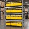 Standardized 108L Collapsible Logistics Sorting Totes with Double-Slider Nylon Zipper and Rectangular Footprint for Commercial Distribution Rack Systems