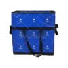 Blue Structured Parcel Sorting Tote with Long Carry Straps, Side Handles and Transparent Route Label Pockets for Warehouses and Courier Hubs