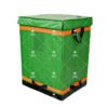 181L Green Parcel Sorting Container with Reinforced 250 GSM Base, Fold-Over Lid and Multi-Level Handles for Courier Hubs and Warehouse Transfer