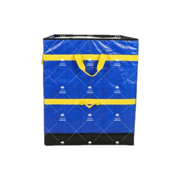 Blue Fold-Flat Parcel Sorting Container with Cross-Reinforced Webbing and Multi-Level Handles for Courier Hubs, Warehouses and Distribution Centers_image_3 Blue Fold-Flat Parcel Sorting Container with Cross-Reinforced Webbing and Multi-Level Handles for Courier Hubs, Warehouses and Distribution Centers