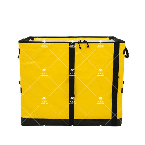 High-Visibility Yellow Collapsible Parcel Sorting Bag with Reinforced Webbing and Multi-Level Handles for Warehouses and Courier Hubs_image_1 High-Visibility Yellow Collapsible Parcel Sorting Bag with Reinforced Webbing and Multi-Level Handles for Warehouses and Courier Hubs