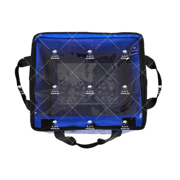 Open-Top Foldable Parcel Sorting Tote with Extended Carry Straps and Side Handles for Warehouses, Courier Hubs and Fulfillment Centers
