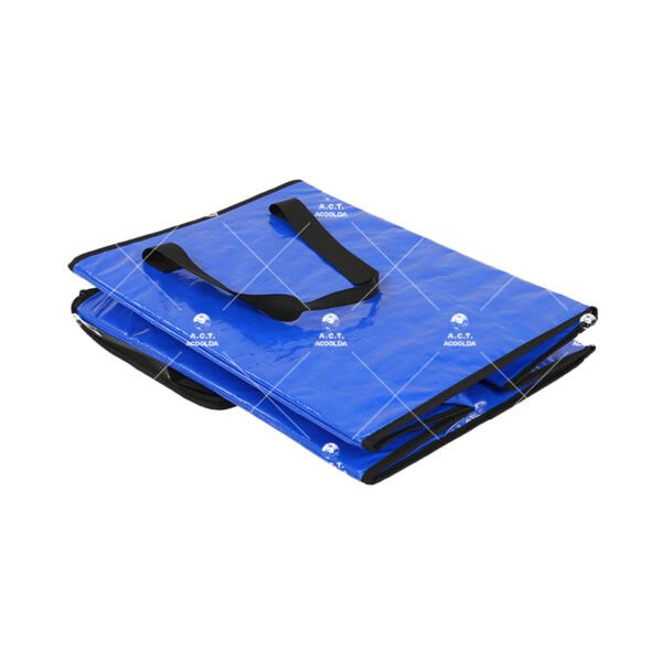 Open-Top Foldable Parcel Sorting Tote with Extended Carry Straps and Side Handles for Warehouses, Courier Hubs and Fulfillment Centers