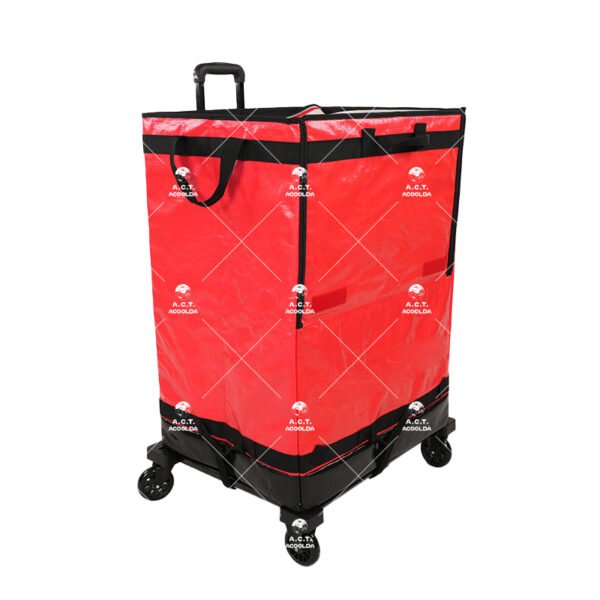 Rolling Parcel Sorting Trolley Bag with Telescopic Pull Handle, Four Swivel Casters and Full-Front Access for Warehouses and Courier Hubs_image_1 Rolling Parcel Sorting Trolley Bag with Telescopic Pull Handle, Four Swivel Casters and Full-Front Access for Warehouses and Courier Hubs