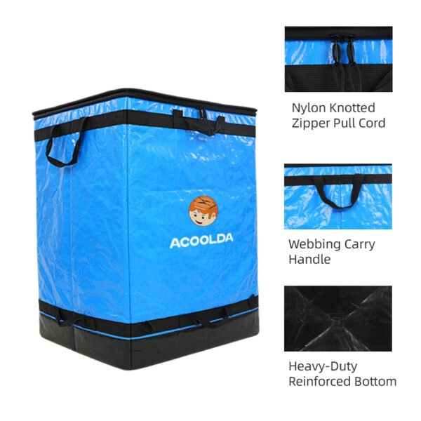 200L Blue PP Woven Parcel Sorting Bag with Zipper Lid, Reinforced Webbing and Multi-Point Handles for Courier Vans and Warehouses_image_2 200L Blue PP Woven Parcel Sorting Bag with Zipper Lid, Reinforced Webbing and Multi-Point Handles for Courier Vans and Warehouses