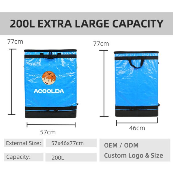 200L Blue PP Woven Parcel Sorting Bag with Zipper Lid, Reinforced Webbing and Multi-Point Handles for Courier Vans and Warehouses_image_5 200L Blue PP Woven Parcel Sorting Bag with Zipper Lid, Reinforced Webbing and Multi-Point Handles for Courier Vans and Warehouses