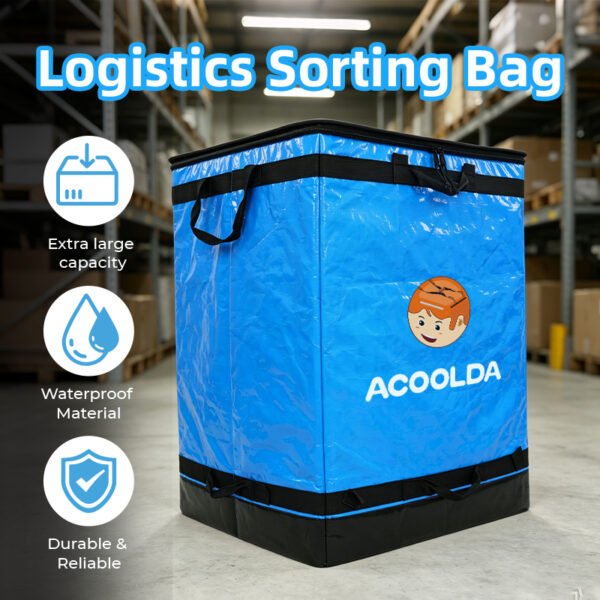 200L Blue PP Woven Parcel Sorting Bag with Zipper Lid, Reinforced Webbing and Multi-Point Handles for Courier Vans and Warehouses_image_6 200L Blue PP Woven Parcel Sorting Bag with Zipper Lid, Reinforced Webbing and Multi-Point Handles for Courier Vans and Warehouses