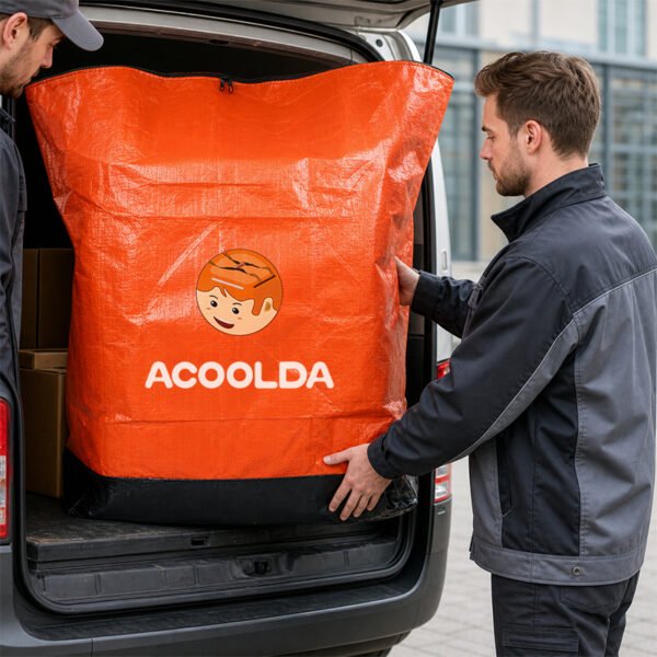 500L High-Capacity PE Woven Logistics Sorting Bag with Double Zipper, Clear ID Pocket and Reinforced Base for Parcel Hubs_image_4 500L High-Capacity PE Woven Logistics Soft Sorting Bag with Double Zipper, Clear ID Pocket and Reinforced Base for Parcel Hubs