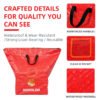 500L Red PP Woven Logistics Sorting Bag with Reinforced Carry Handles and Clear ID Pocket for Bulk Parcel Transfer_image_2 500L Red PP Woven Parcel Sorting Bag for Warehouse and Logistics Operations