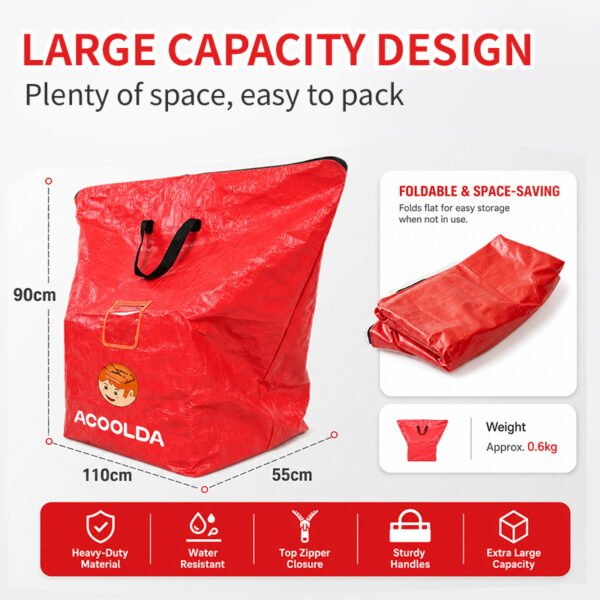 500L Red PP Woven Logistics Sorting Bag with Reinforced Carry Handles and Clear ID Pocket for Bulk Parcel Transfer_image_6 500L Red PP Woven Parcel Sorting Bag for Warehouse and Logistics Operations