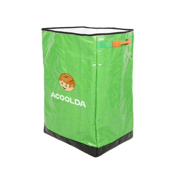 Tall Green Open-Top Parcel Sorting Bag with Reinforced Base and Side Pull Handles for Courier Vans, Warehouses and Route Staging