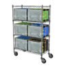 Three-Tier Mobile Wire Shelving Cart with Adjustable Storage Levels for Logistics Bags in Parcel Hubs and Fulfillment Centers_image_2 Three-Tier-Mobile-Wire-Shelving-Cart-with-Adjustable-Storage-Levels-for-Logistics-Bags-in-Parcel-Hubs-and-Fulfillment-Centers