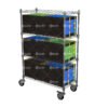 Three-Tier Mobile Wire Shelving Cart with Adjustable Storage Levels for Logistics Bags in Parcel Hubs and Fulfillment Centers_image_3 Three-Tier-Mobile-Wire-Shelving-Cart-with-Adjustable-Storage-Levels-for-Logistics-Bags-in-Parcel-Hubs-and-Fulfillment-Centers